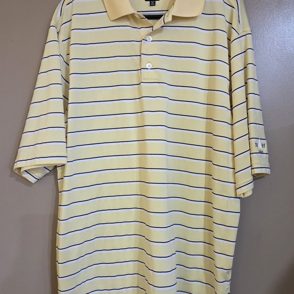 FootJoy Yellow Polo Shirt with Soft Textured Fabric